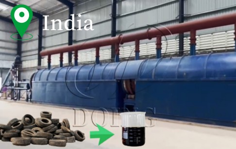 50TPD continuous tire oil pyrolysis plant put into operation in India!