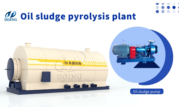 Pump that is equipped with the oil sludge pyrolysis machine