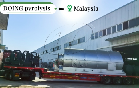 DOING 20ton semi-automatic oil sludge pyrolysis machine shipped to Malaysia