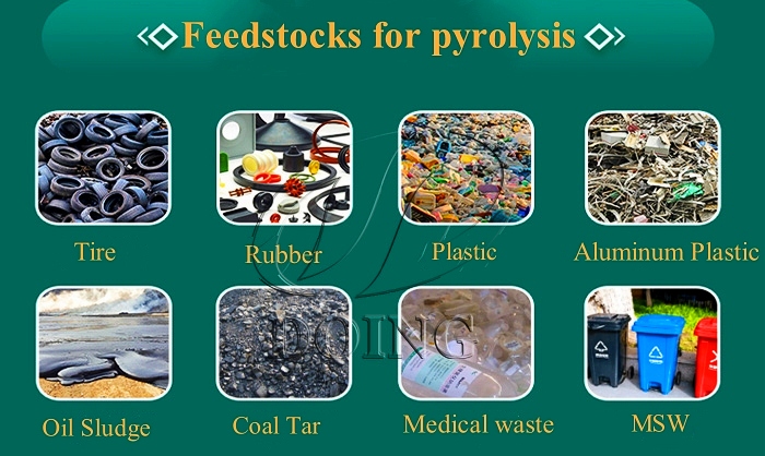 pyrolysis plant feedstocks