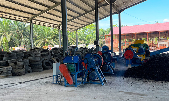 DOING semi-continuous waste tire pyrolysis machine