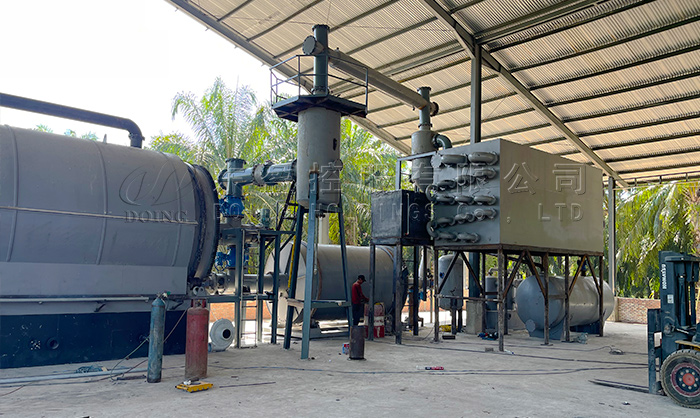 DOING semi-continuous waste tire pyrolysis machine