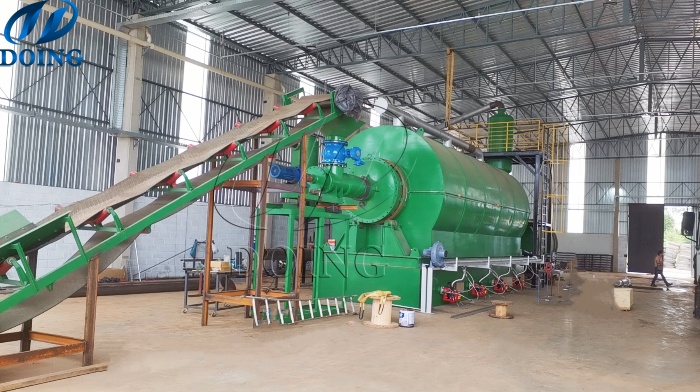DOING semi-continuous pyrolysis equipment process