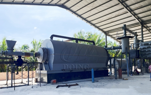 15TPD used tyres recycling pyrolysis machine Project in Indonesia | Henan DOING