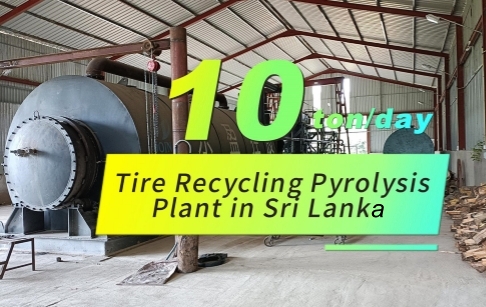 DOING Scrap Tire Recycling Pyrolysis Plant Operated in Sri Lanka Video