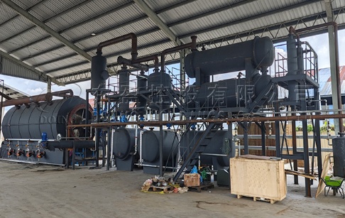 DOING Tank Cleaning Sludge Pyrolysis Equipment Installed in Colombia