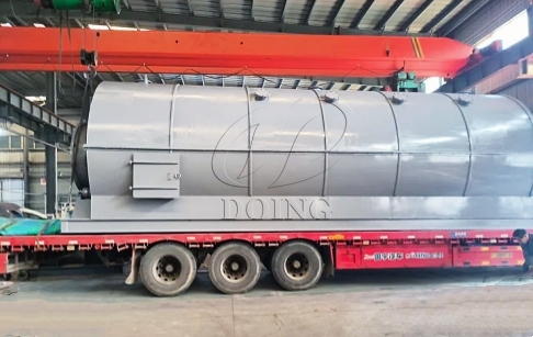 DY-15 MODEL Recycling plastic to oil pyrolysis machine delivered to India