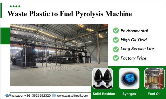 plastic pyrolysis oil machine