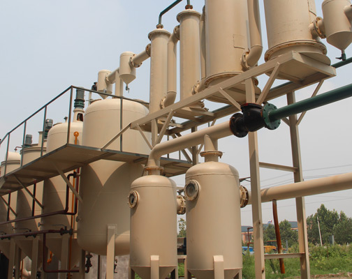 Waste oil distillation plant to diesel
