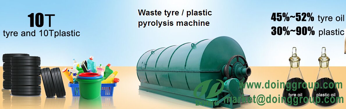 What is the general oil yield of waste tire and plastic?