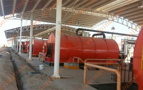 tyre recycling oil pyrolysis machine