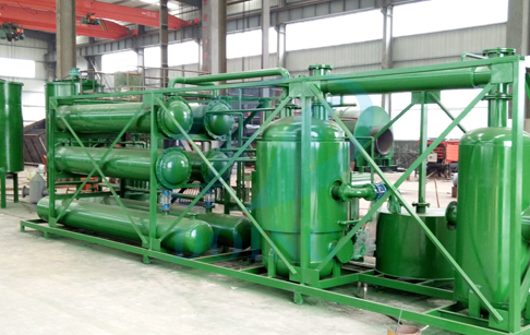 Waste tyre recycling pyrolysis plant installation in Italy