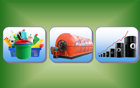 Plastic to oil pyrolysis plant